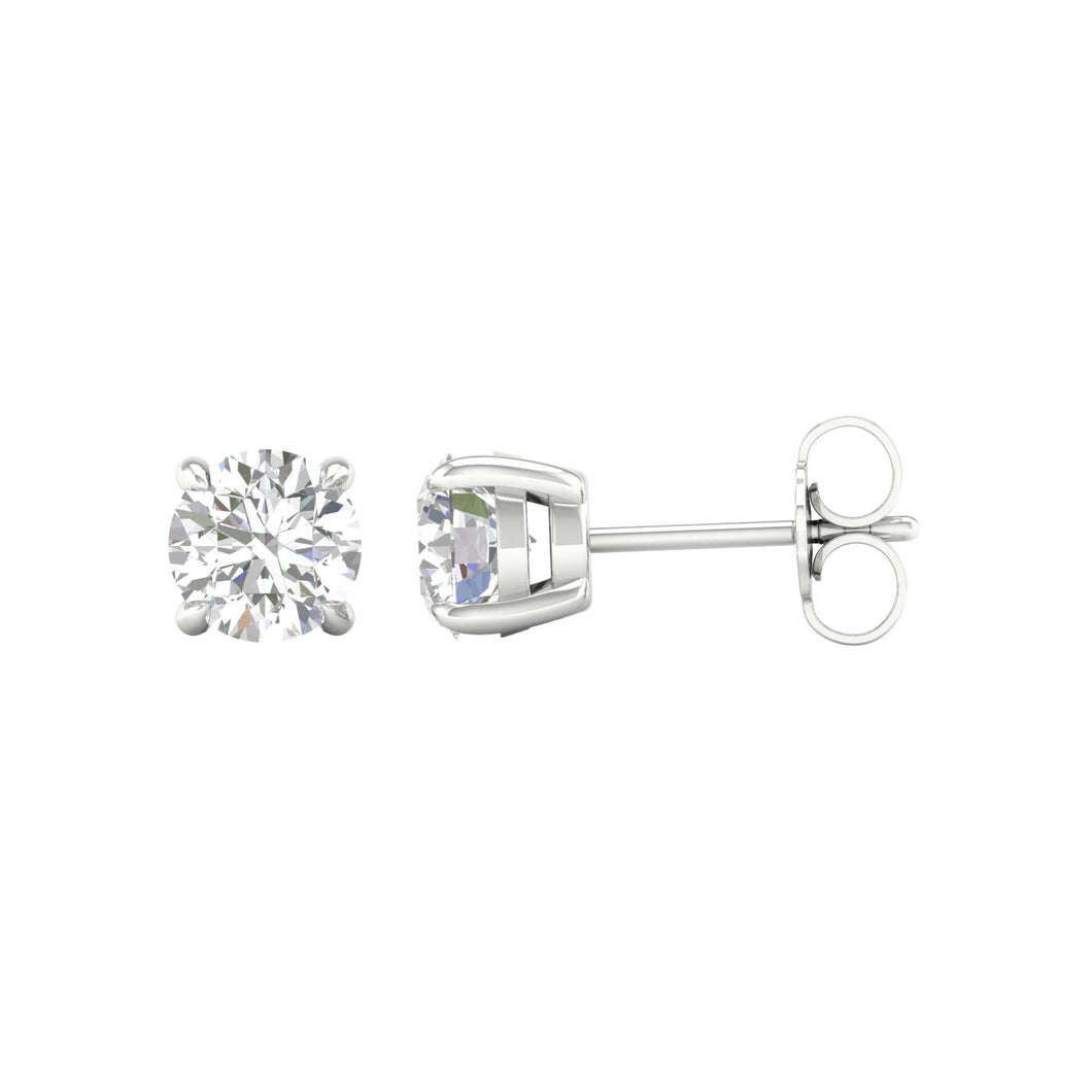 1 ctw Round Solitaire Earrings Studs