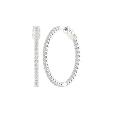 Load image into Gallery viewer, 1 ctw Inside Out Hoop Earrings