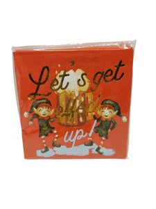 Holiday Bar Napkins, 8 Asst