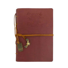 Load image into Gallery viewer, Wings Like Eagles With Eagle Charm Brown Faux Leather Journal
