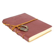 Load image into Gallery viewer, Wings Like Eagles With Eagle Charm Brown Faux Leather Journal