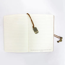 Load image into Gallery viewer, Wings Like Eagles With Eagle Charm Brown Faux Leather Journal