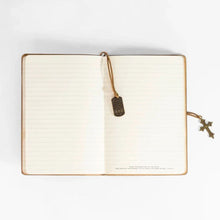 Load image into Gallery viewer, Man Of God With Cross Charm Black Faux Leather Journal