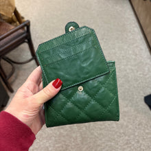 Load image into Gallery viewer, Melody Vegan Quilted Wallet- Green