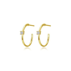 25mm High Polished Hoop Earrings, 2 asst