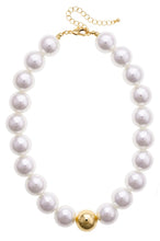 Load image into Gallery viewer, Marjorie Beaded Gumball Necklace - Ivory Pearl