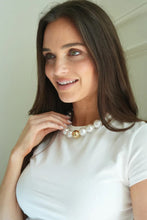 Load image into Gallery viewer, Marjorie Beaded Gumball Necklace - Ivory Pearl