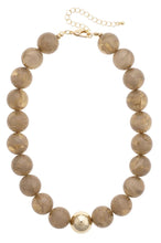 Load image into Gallery viewer, Marjorie Beaded Gumball Necklace - Smokey Taupe