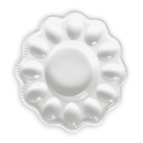 VIDA Alegria Deviled Egg Platter (White)