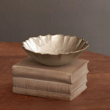 Load image into Gallery viewer, Glass Small Round Bowl - Taupe and Gold