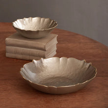 Load image into Gallery viewer, Glass Small Round Bowl - Taupe and Gold