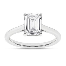 Load image into Gallery viewer, 2 ctw Emerald cut Solitaire Ring
