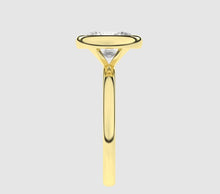 Load image into Gallery viewer, 2 ct Bezel Set Oval Solitaire Ring