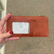 Load image into Gallery viewer, Saige Vegan Leather Slim Card Wallet- Rust