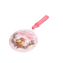 Load image into Gallery viewer, Metal Ornament: Babys First Christmas (Pink)