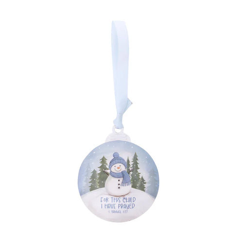 Metal Ornament: For This Child (Blue)