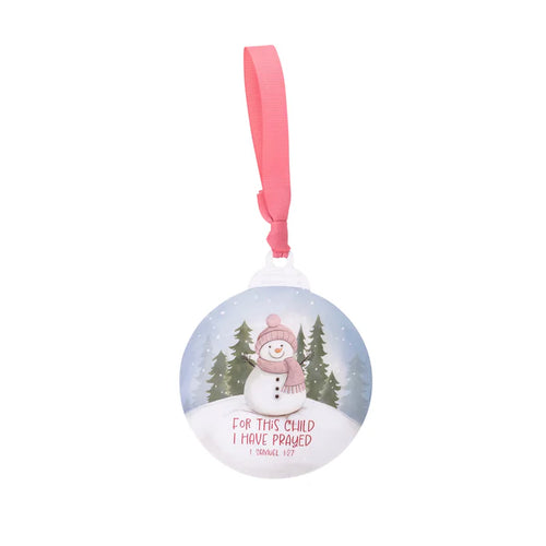 Metal Ornament: For This Child (Pink)