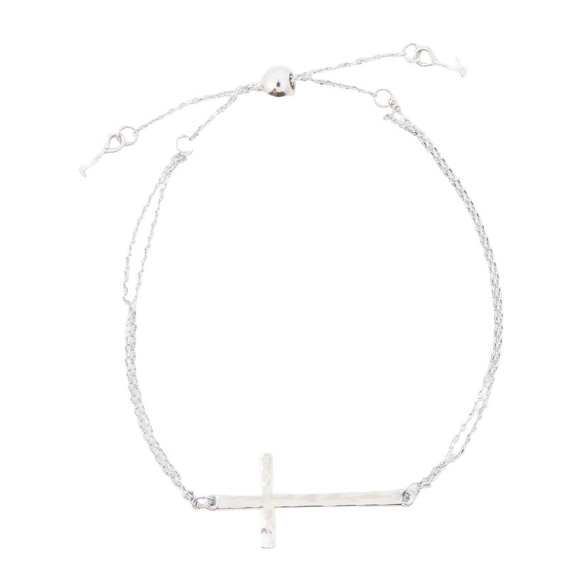 Alcea Double Row Cross Bracelet