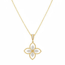 Load image into Gallery viewer, Diamond Floral Pendant Necklace