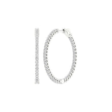 Load image into Gallery viewer, 3 ctw Inside Out Hoop Earrings