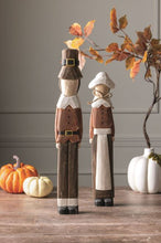 Load image into Gallery viewer, Boy Pilgrim Wood Sitter