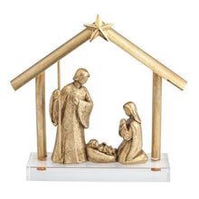Load image into Gallery viewer, Gold Resin Nativity Display