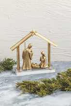 Load image into Gallery viewer, Gold Resin Nativity Display