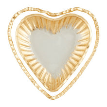 Load image into Gallery viewer, Glass Heart Tidbit Tray Set