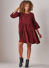 Load image into Gallery viewer, Baby Doll Dress- Burgundy