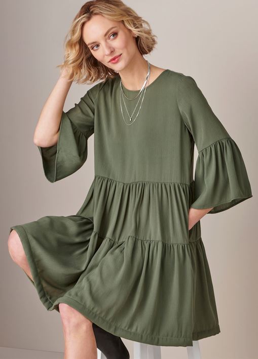 Baby Doll Dress- Olive