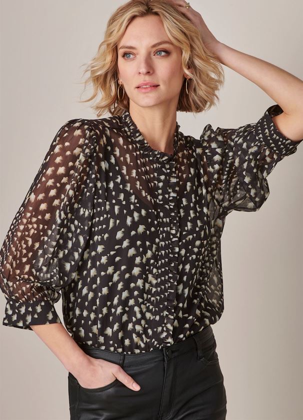 Dot Print Blouse