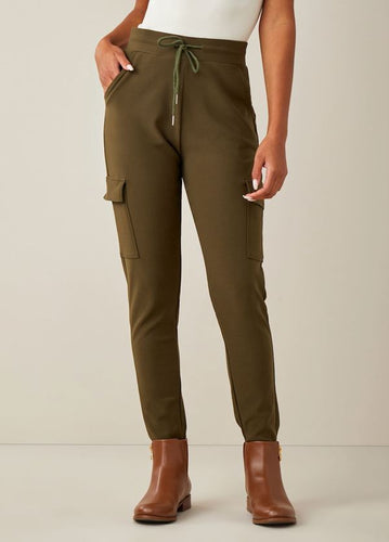 2-Way Stretch Cargo Joggers- Olive