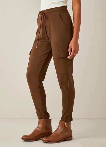 2-Way Stretch Cargo Joggers- Brown