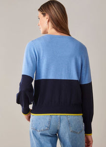 Two Tone Sweater- Blue