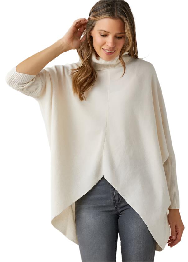 Rhea Asymmetrical Tunic- Heather Oatmeal