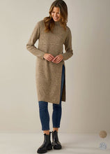 Load image into Gallery viewer, Knee Length Tunic Sweater- Heather Brown