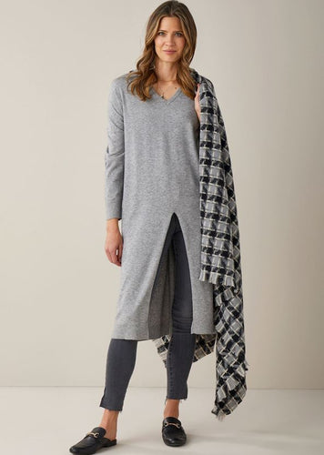 Black Plaid Blanket Scarf