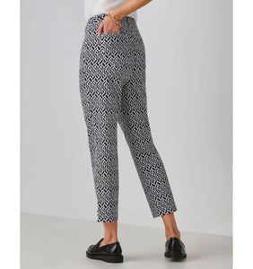 Millennial Fabric Cropped Geometric Print Pants