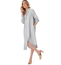 Load image into Gallery viewer, Classic Linen Shirt Dress, Light Blue