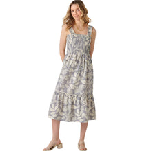 Load image into Gallery viewer, Botanical Print Cotton Midi Dress