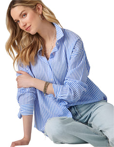 Relaxed Sear Sucker Shirt, Blue