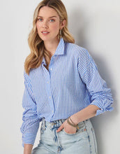 Load image into Gallery viewer, Relaxed Sear Sucker Shirt, Blue