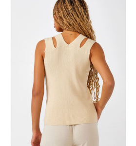 Multi Strap Tank Top, Beige