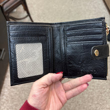 Load image into Gallery viewer, Melody Vegan Quilted Wallet- Black