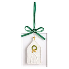 Load image into Gallery viewer, White Christmas Painted Acrylic Ornaments - 4 asst