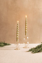 Load image into Gallery viewer, Taper Candle, Set of 2 - Gold Spiral