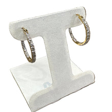 Load image into Gallery viewer, 1/8 ctw Diamond Inside-Out Hoops