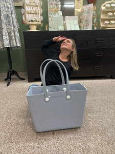 Carrie All Textured Tote- Periwinkle