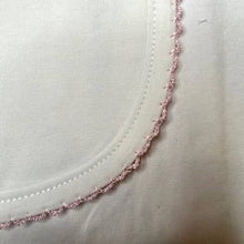 Load image into Gallery viewer, Picot Trim 2 Button Day Gown: Pink Trim / 3 Mos