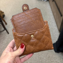 Load image into Gallery viewer, Melody Vegan Quilted Wallet- Brown
